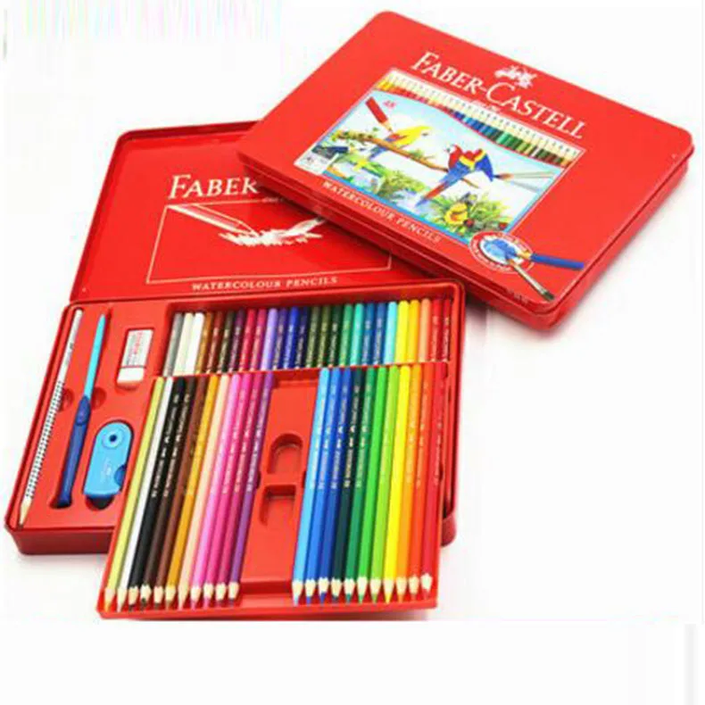 

soluble crayons profesional/hierro/caja embalaje/24 48 color school drawing pencil wooden coloured pencils writing supplies