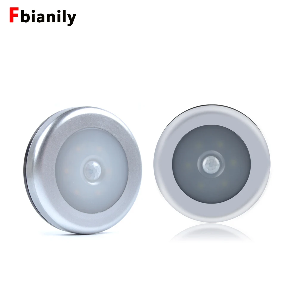 

6LED PIR Motion Sensor Activated Wall Light Night Light Induction Lamp Closet Corridor Cabinet led Sensor Light battery power