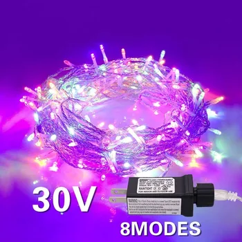

ROPIO LED Fairy String Lights for Christmas Trees Xmas Party Wedding home Decoration Outdoor Waterproof Garland 30V with 8 mode