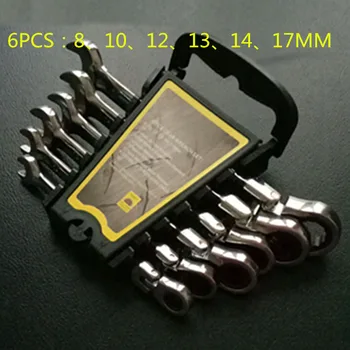 

Activities Ratchet Repair Tools To Bike Torque Wrench Combination 6pcs/set Gears Ratchet Wrench Set Open End Wrenches