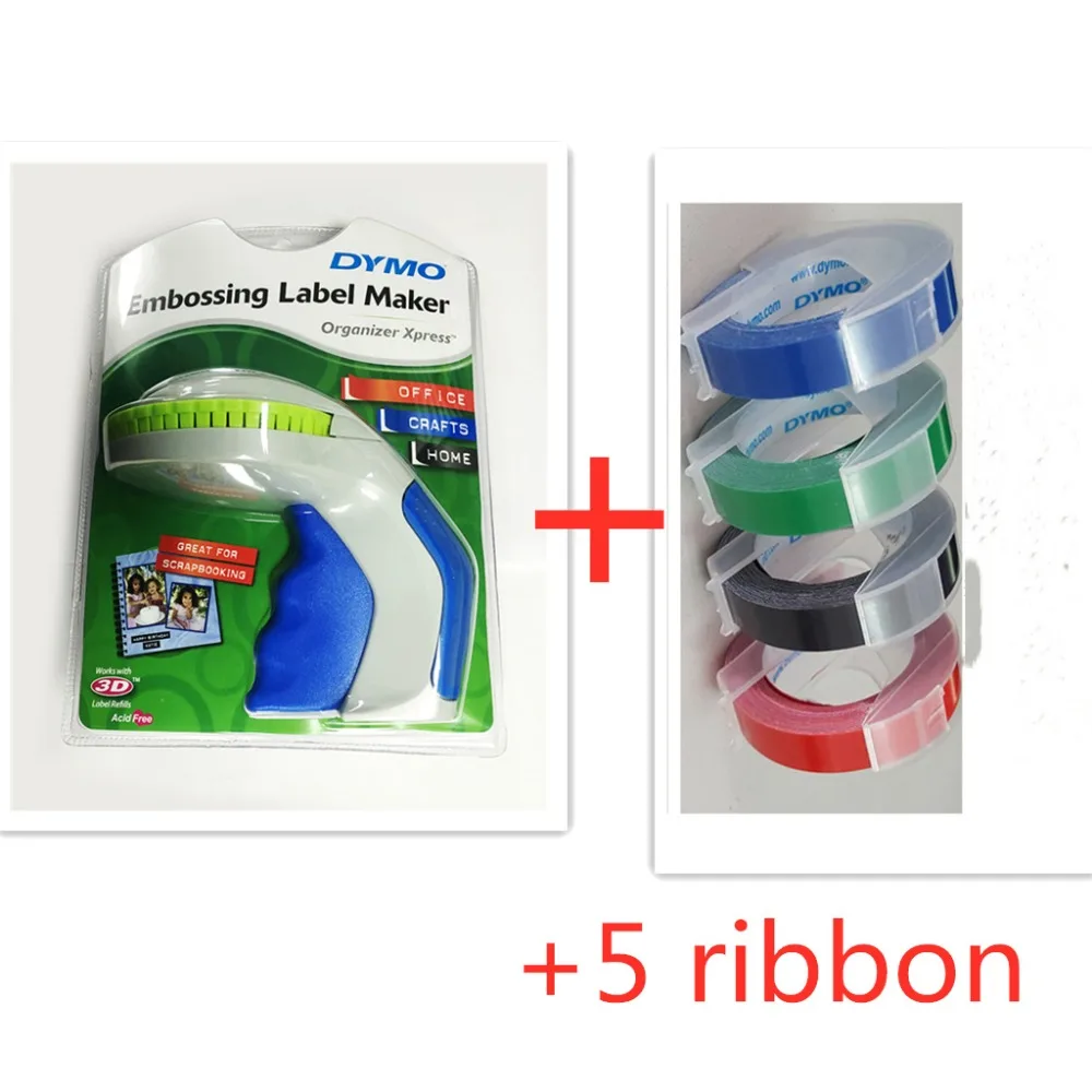 

Paper Cutting Machine DY 12965 Tape Printer Tag Machine 3-D Lithography Hand-held Tag Machine+5 Color Tape