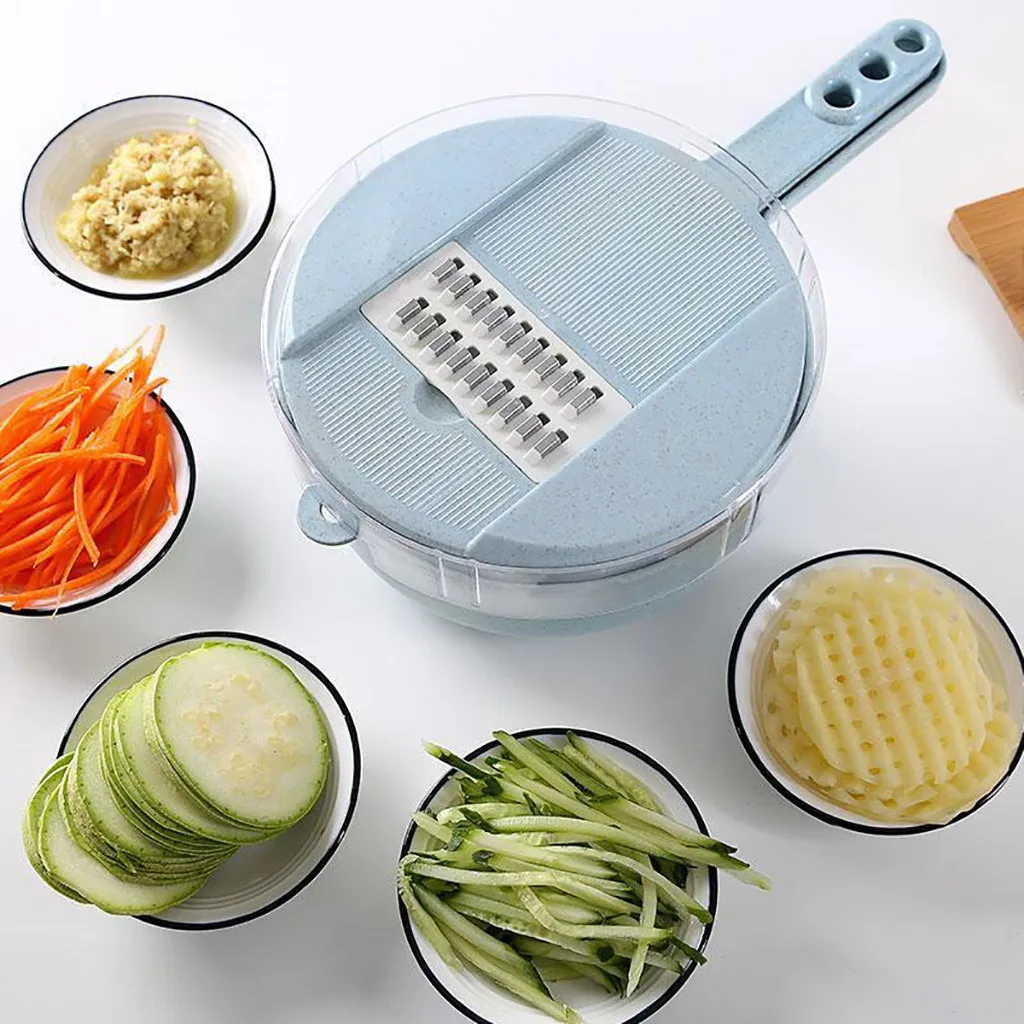 Обновленная 7 лезвий мандолина слайсер ручной овощерезка салат производитель Patato лук резак кухонные аксессуары гаджеты