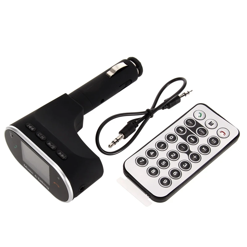 VODOOL FM передатчик громкой связи V2.1+ EDR 0,5 Вт Bluetooth автомобильный комплект с ЖК-дисплеем MP3 плеер беспроводной с пультом дистанционного управления аудио