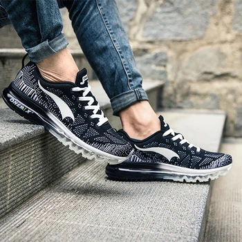 

ONEMIX Hot Sales Men Running Shoes Music Rhythm Breathable Mesh Outdoor Athletic Sneakers Men's Training Sport Shoes Size 5-12.5