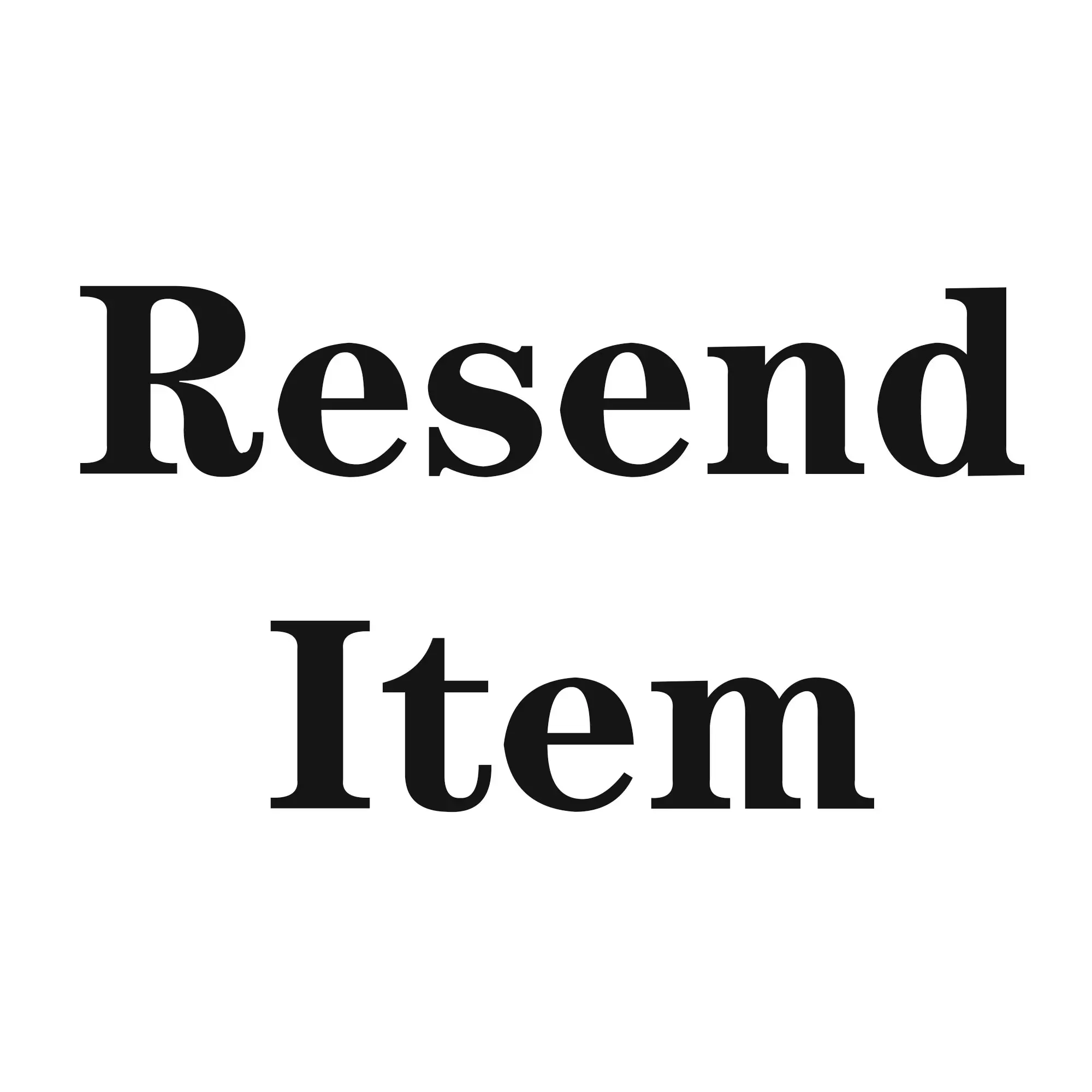 

Resend Item