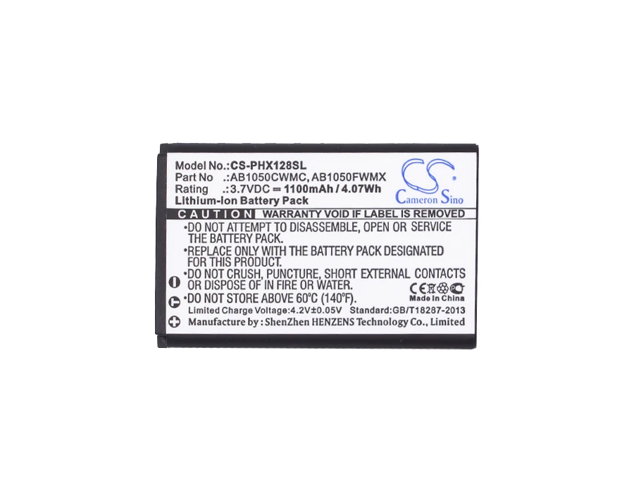 Cameron sino Высококачественный аккумулятор 1100 мАч AB1050CWMC AB1050FWMX для Philips Xenium 128 X116 X125