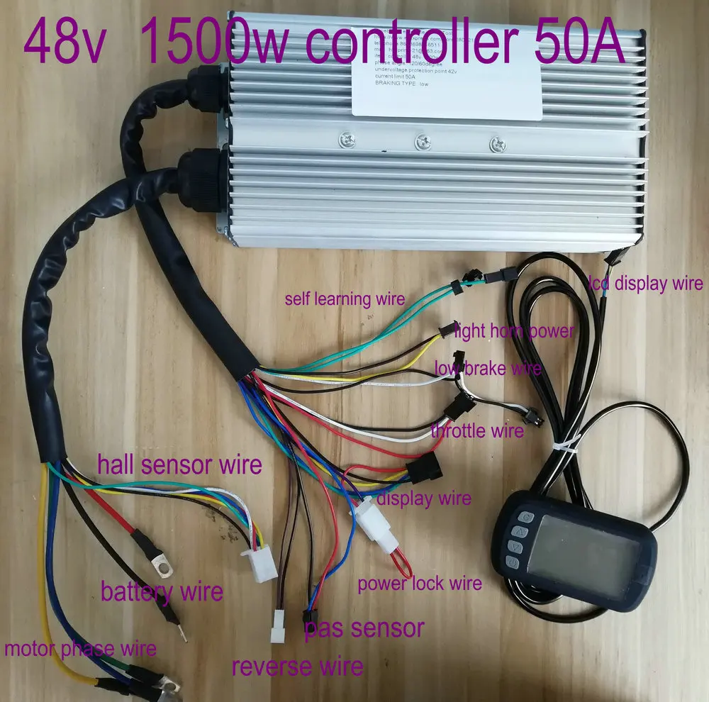 С ЖК дисплеем Дисплей 24v36v48v + регулятор вентильного двигателя 1200w1500w 3000W 18/24mosfet для