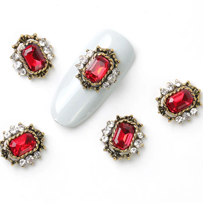 

10 pieces Antique alloy Marquise 3d nail art decorations charm rhinestone glitter crystal diamonds stone rhinestone jewelry acce