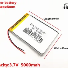 Хорошее качество 3,7 в, 5000 мАч, 806090 полимерный литий-ионный/литий-ионный аккумулятор для игрушек, банка питания, gps, mp3, mp4