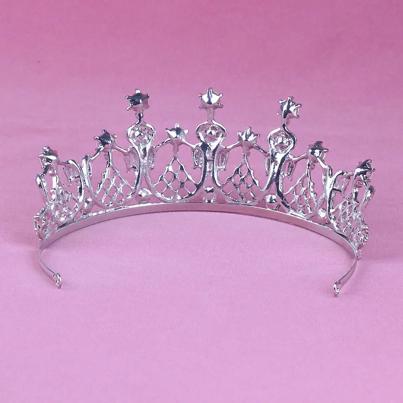 Bridal Tiaras Crowns Headband Crystal Rhinestone Pageant Bride Hair Accessories Pearl Wedding Crown (4)