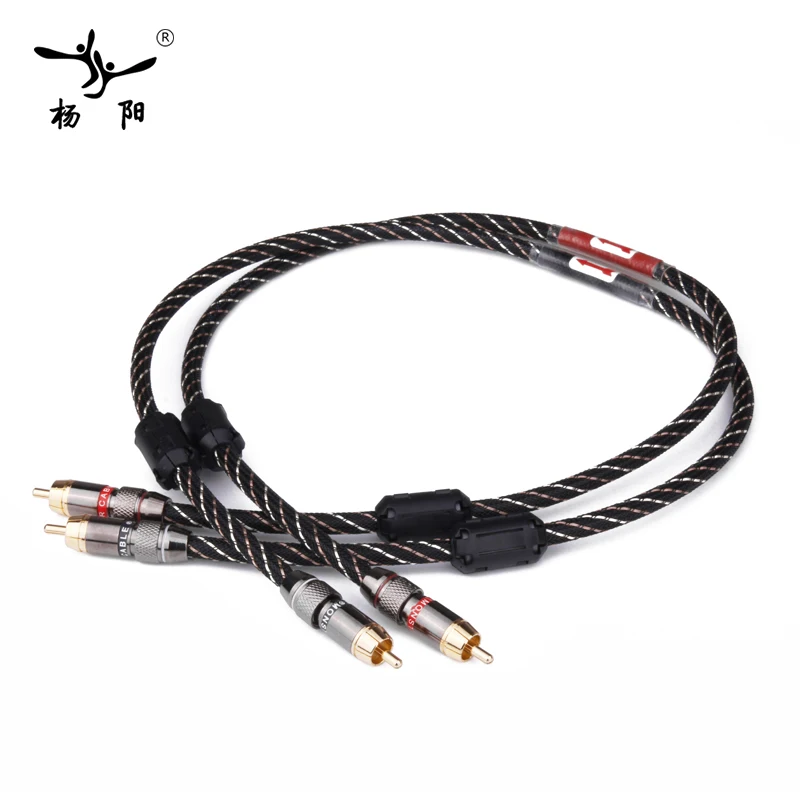 YYAUDIO HIFI Stereo Pair RCA font b Cable b font High performance Premium Hi Fi Audio