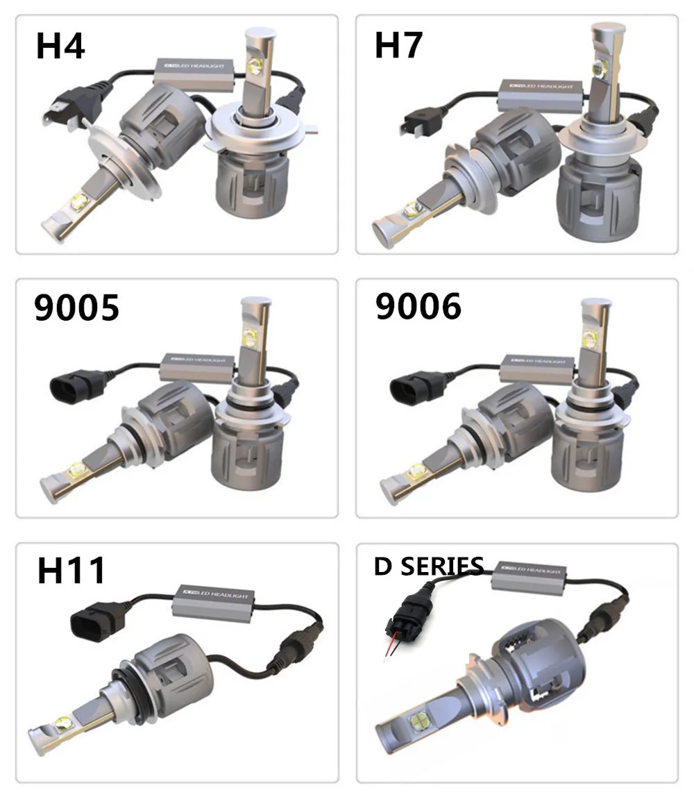 Вдлительную Xhp70 мини H4 светодиодный H7 15600LM D4S H1 H8 H11 9005 D3S 9006 HB4 D1S автомобильные головные фары лампы 6000 К Противотуманные фары 12V