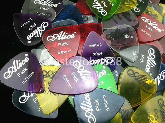 Lots of 50pcs Alice Clear Colorful Guitar Picks El...