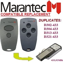 Marantec D304-433, D313-433, D321-433, D323-433 удаленный Дубликатор открывания двери гаража дистанционного управления