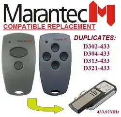 Marantec D304-433, D313-433, D321-433, D323-433 удаленный Дубликатор открывания двери гаража дистанционного управления Бесплатная доставка