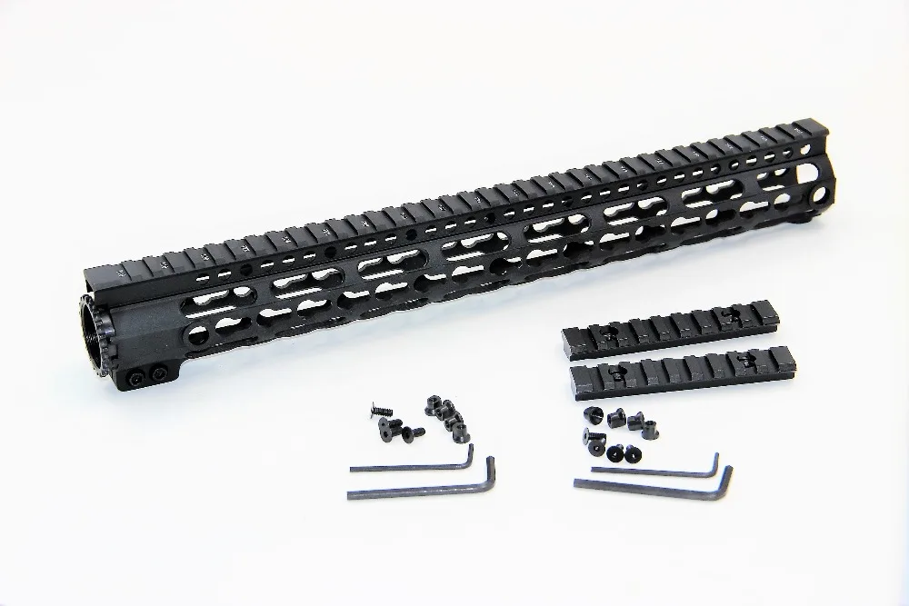 Свет Вес 15 "Алюминий Quad Rail 12 дюймов поплавок Handguard Picatinny Quad Rail для AEG M4 M16 AR15 для пистолетного Пистолеты