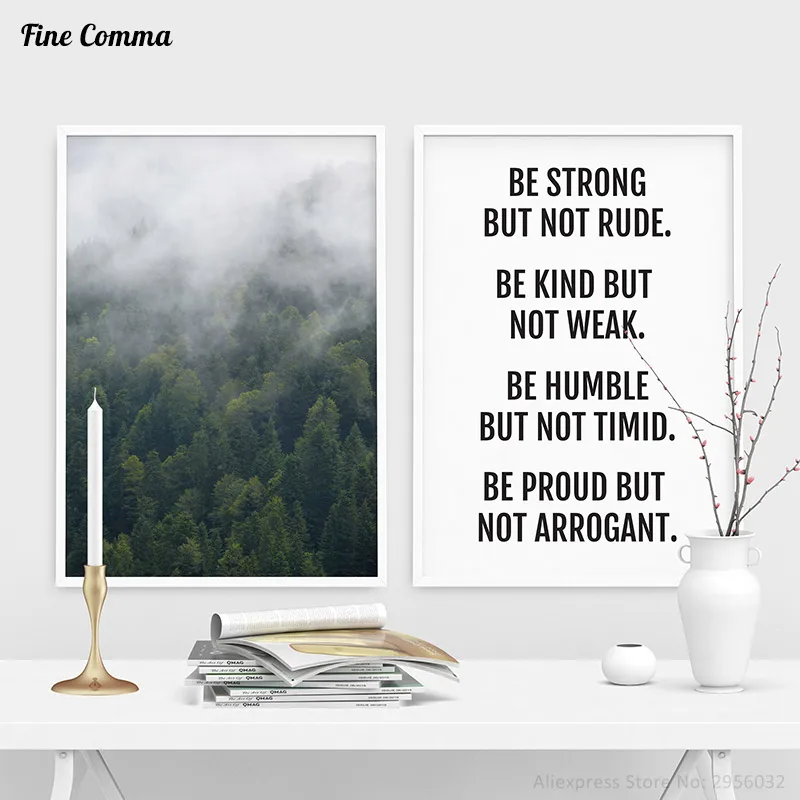 

Foggy Forest Nordic Art Print Scandinavian Decor Art Decor Posters and Prints Wall Picture for Living Room Wall Art Canvas Print