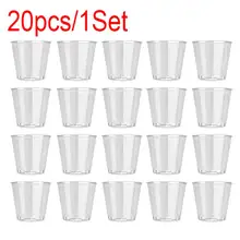 Прозрачные пластиковые одноразовые вечерние стаканы, желеобразные стаканы, стаканы на день рождения, Q17