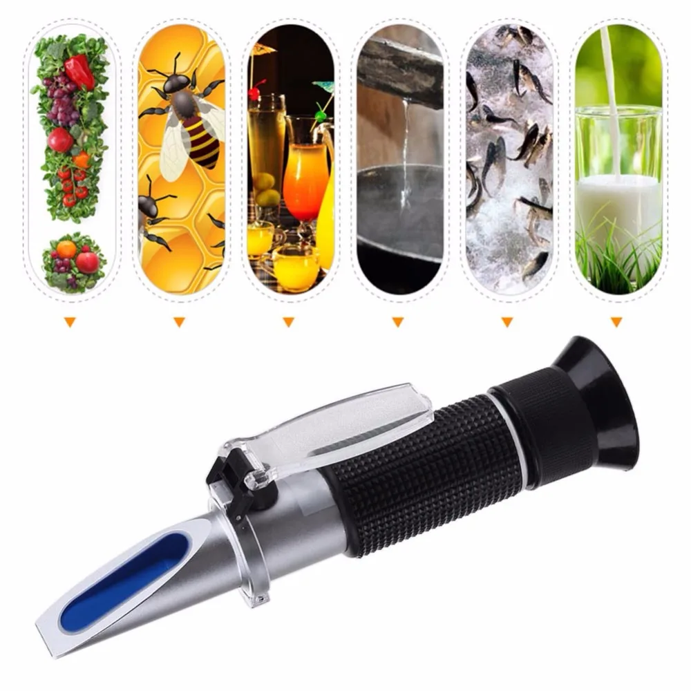 

Handheld Refractometer Alcohol Alcoholometer meter 0~80%V/V ATC Handheld Tool Hydrometer RZ116 concentration spirits tester wine