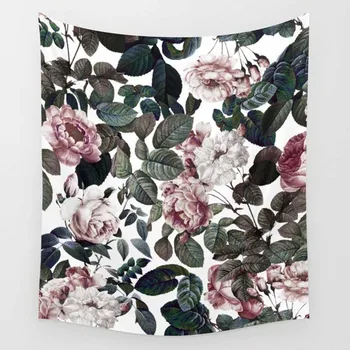

Flower Wall Decorative Tapestries Colorful Country Style Hanging Curtain Fabric Multifunctional Cloth for Decor Cloth Craft
