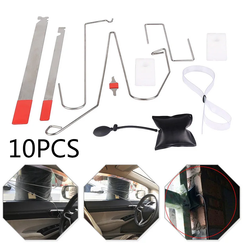 

10x Pro Car Door Key Lost Lock Out Emergency Opener Opening Unlock Tool Kit Sale