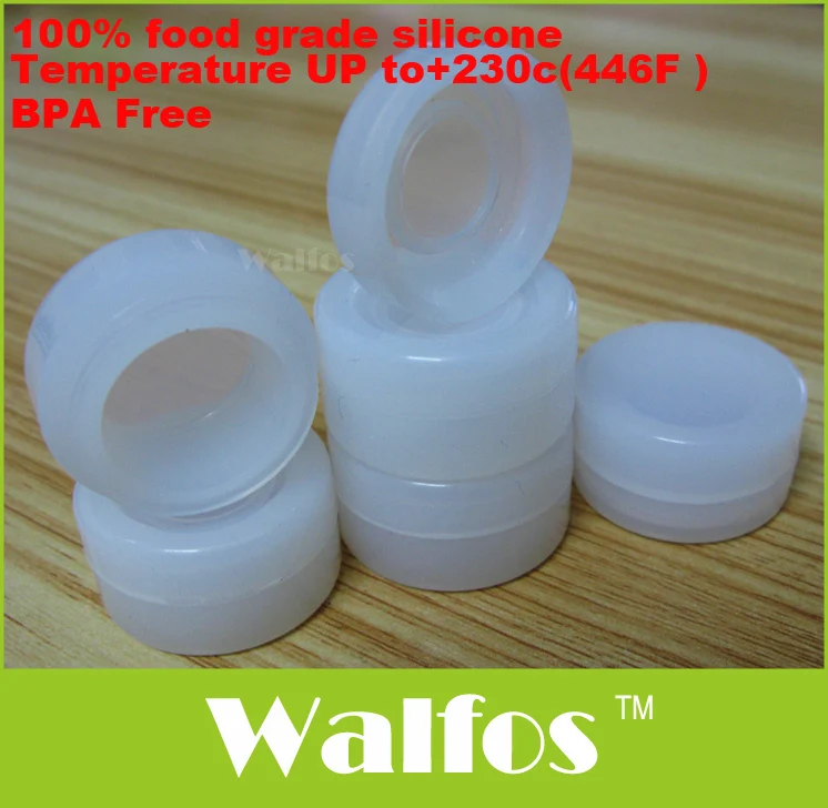 

wholesale silicone small jar food grade silicone bho wax vaporizer oil container Silicone non-stick dab container