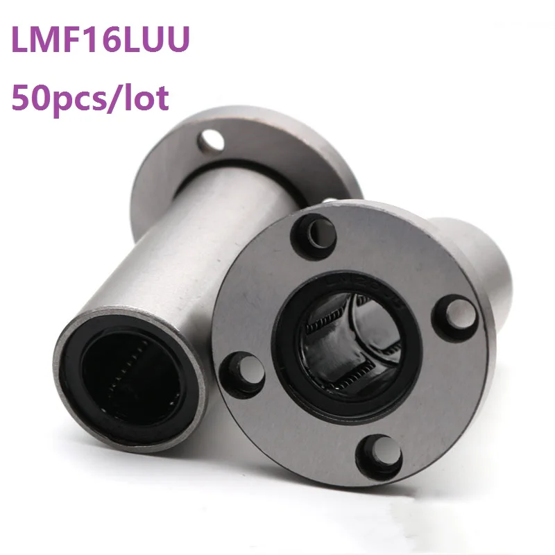 

50 шт./лот LMF16LUU длинный круглый фланец линейный втулка линейный подшипник для линейного вала CNC 3D принтер