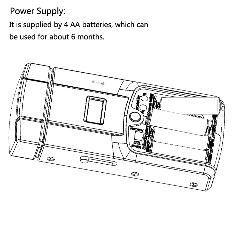 WAFU 011A Безопасности Смарт-замок без ключей Удаленная дверь замки, Беспроводной Невидимый Анти-Вор замок с 4 удаленных ключи