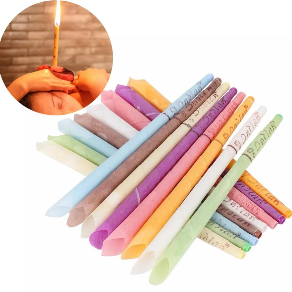 

Hot 5 Pair Ear Candles Ear Wax Cleaner Removal Indian Coning Fragrance Ear Candles Ear Care Hollow Blend Cones Beeswax Cleaning