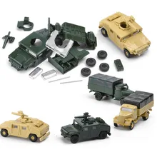 8 комплектов в сборе, американская армия 1/72, пластиковая модель, строительные наборы, игрушки, автомобиль Hummer Camion, полимерная модель, подарок для детей