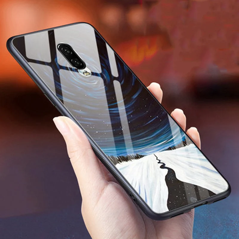 Чехол для мобильного телефона Oneplus 6 T закаленное Стекло Роскошный чехол 41 ''для