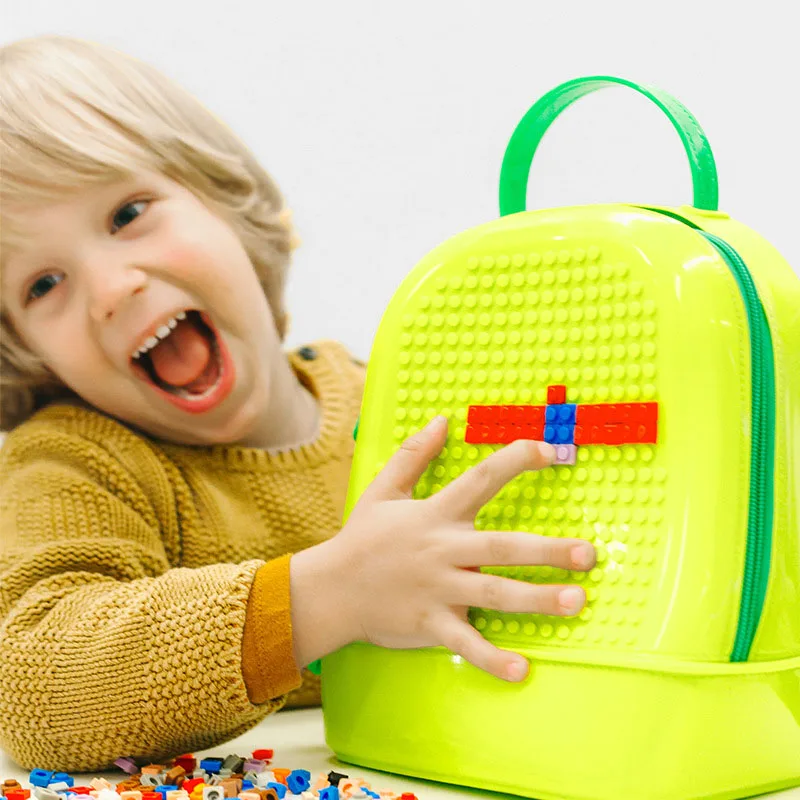 Детские конструктор Игрушка Головоломка diy школьный мальчик девочка головоломка маленькая частица строительный блок мешок для хранения