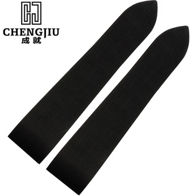 Silicone Watchbands For Cartier Santos 100 W2020007 25mm Rubber Silicone Watchbands For Cartier Santos 100 W2020007 25mm Rubber Watch Strap Belt Bracelet Men Correas