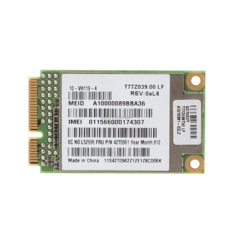 Карта для Thinkpad GOBI1000 X200 X301 T400 T500 W500 3G WWAN 42T0961 UNDP1|Сетевые карты| |