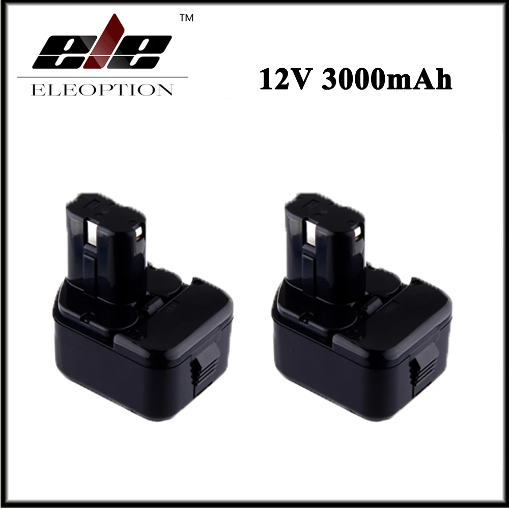 

2x Eleoption 12V 3000mAh Ni-MH Replacement Power Tool Battery for Hitachi EB1212S EB1214L EB1214S DS 10DTA WH 12DAF