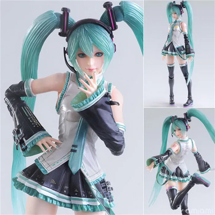 

Hatsune miku variant play arts kai designed by tetsuya nomura hatsune miku pvc painted action figure in boxed