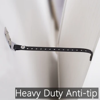 

Furniture and TV Anti-Tip Straps for Baby Proofing and Child Protection - Adjustable Wall Anchor Safety Kit