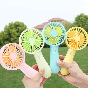 

Mini Cute Fruit Style 4 Colors Handhold Fan Built-in Battery Rechargeable Portable Summer Cooling Fan Outdoor Mini Ventilator