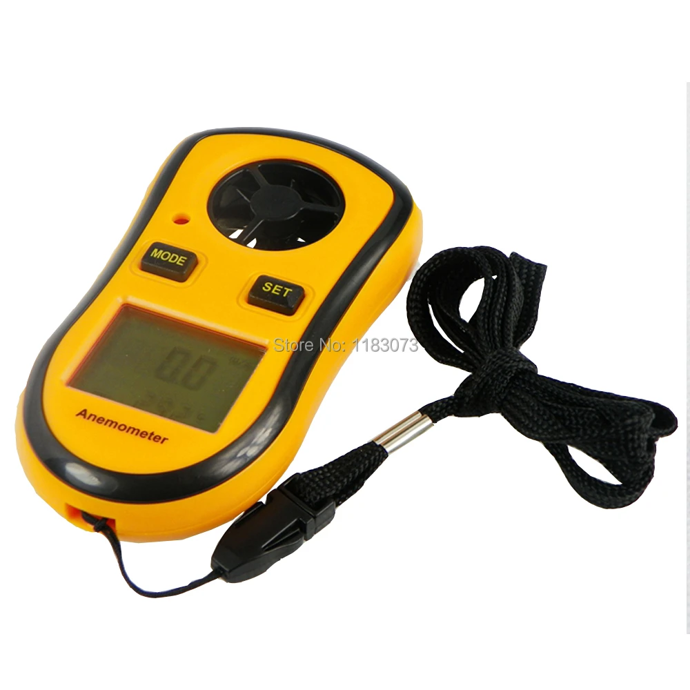 misuratore di velocità del flusso d'aria disattivato automaticamente/manualmente Kite da escursionismo con retroilluminazione LCD Anemometro digitale da 0,3-30 m/s 