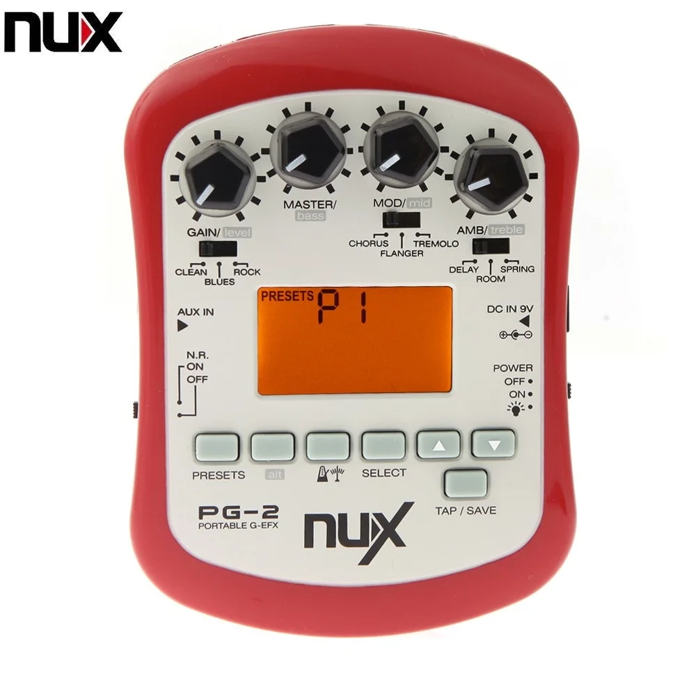 

Hot Sale NUX PG-2 Practical Electric Guitar Effect Pedal Multifunctional Portable Guitarra Effect Two Tuning Modes