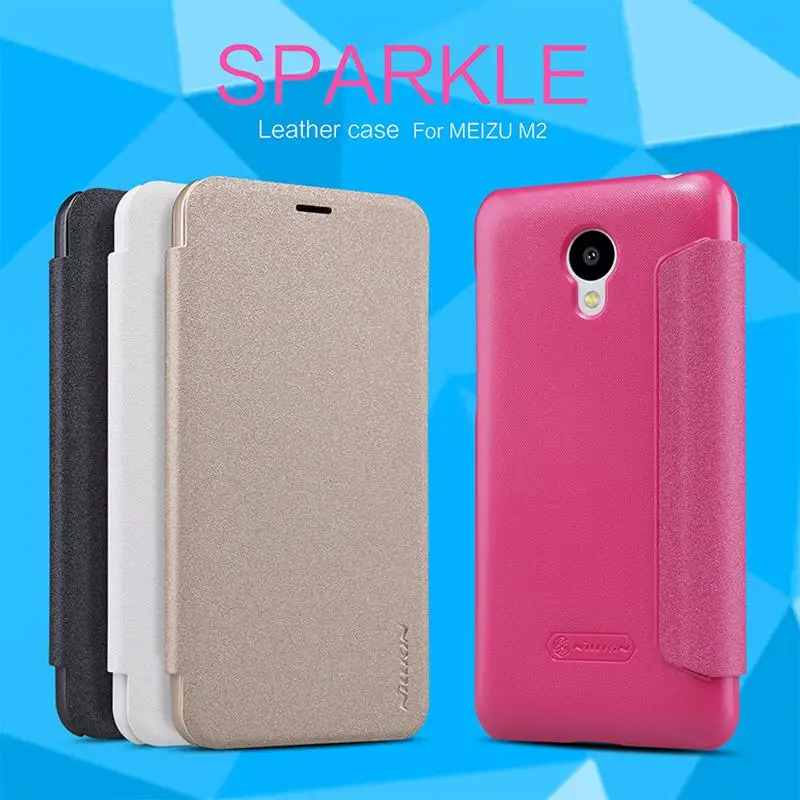 

Meizu M2 Mini Case Nillkin Sparkle Series PU Leather Cover Flip Case For Meizu M2 Mini