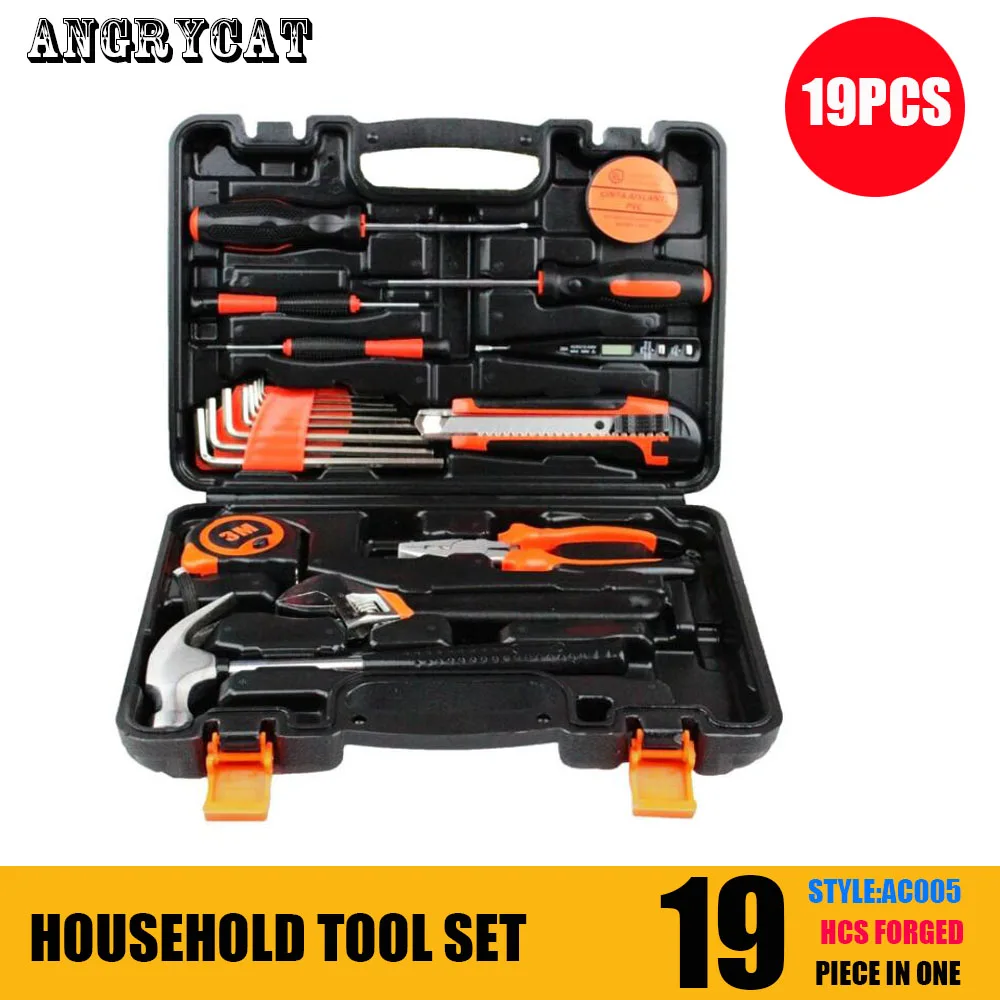 

19 PCS Tool Set Hand Tools for Car Repair Ratchet Spanner Wrench Socket Set Professional Car Repair Tool Kits