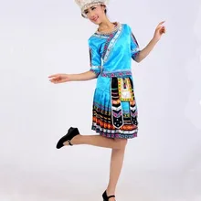 Фестивальные танцевальные костюмы, карнавальный костюм, китайский национальный костюм, костюмы китайский национальных меньшинств для женщин, национальная одежда