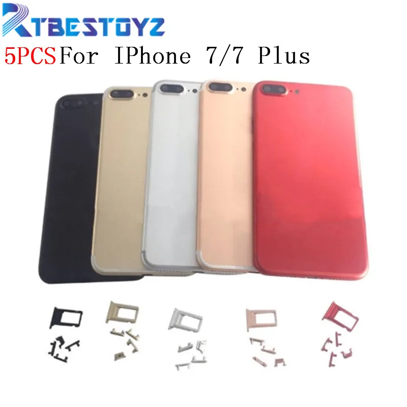 Крышка батарейного отсека для iPhone 7 Plus 5 шт./лот корпус заднего среднее шасси 7G/7 P