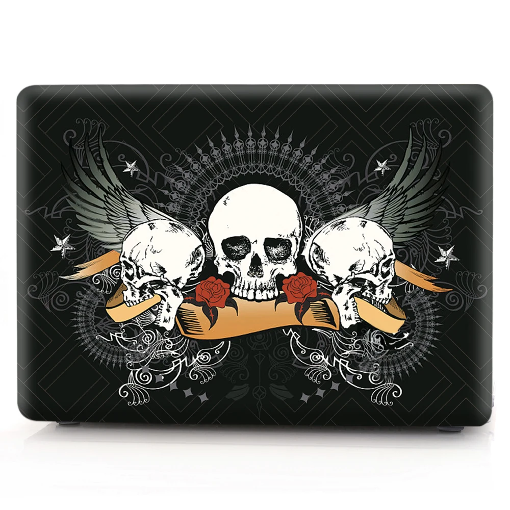 New Skull For MacBook Pro 13 15 Laptop Case A1278 A1286 CD ROM Cartoon Halloween Hard PC Cover for mac book Pro 13 15 Cover      (3)