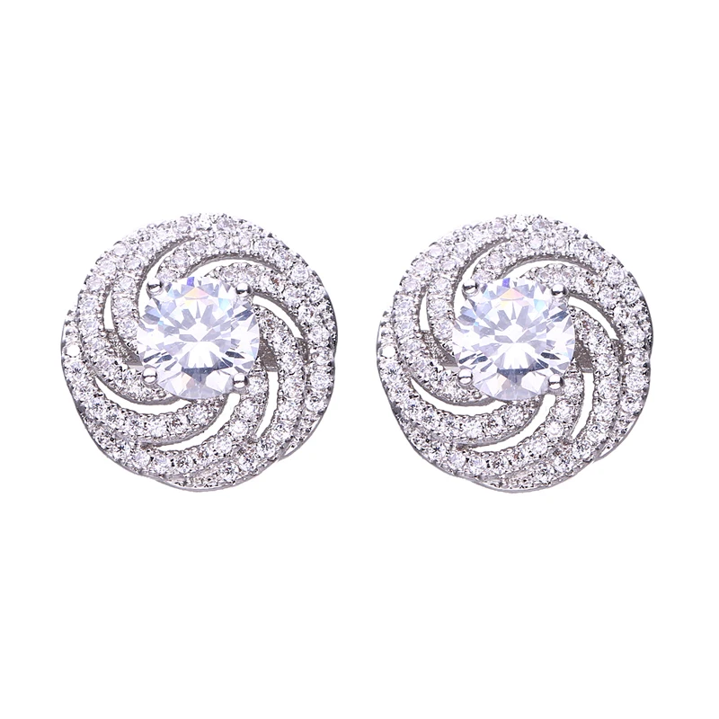 

Bettyue Hot Sale AAA Zircon White Gold Color Wholesale Fashion Charm Shining Jewelry Earrings For Woman Wedding Party Gifts