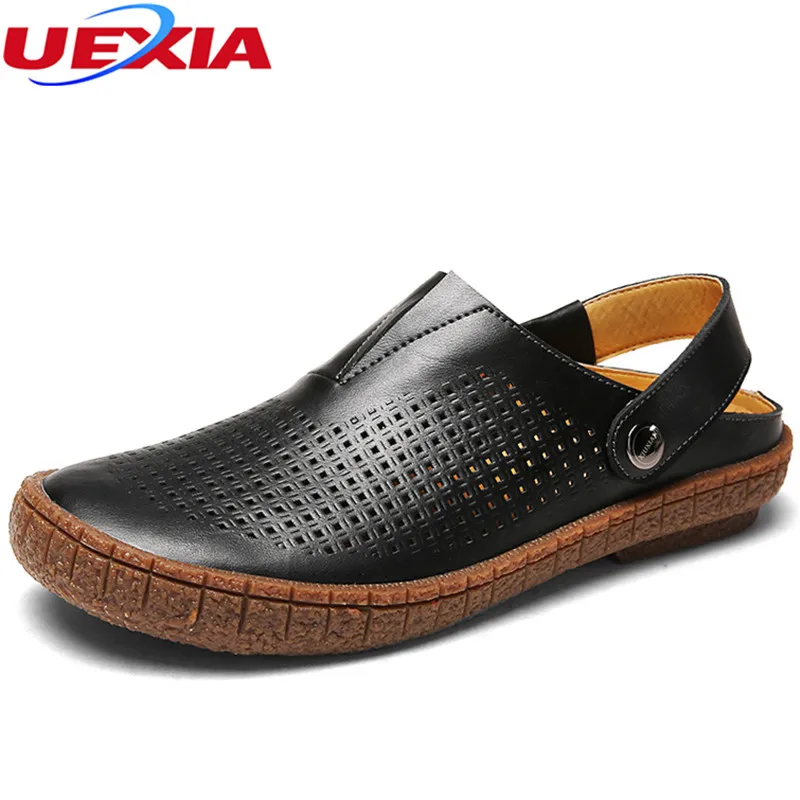 Uexia Спорт на открытом воздухе кожаные сандалии ручной работы полые Мужская обувь летние Обувь кожаная для девочек Одежда высшего качества