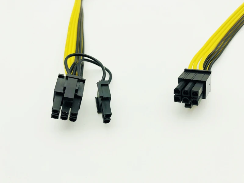 50CM Riser Cable 6Pin to 8Pin (6+2) Cable Server Power Conversion Board Graphic Card Power Cable 18AWG Splitter for BTC Mining