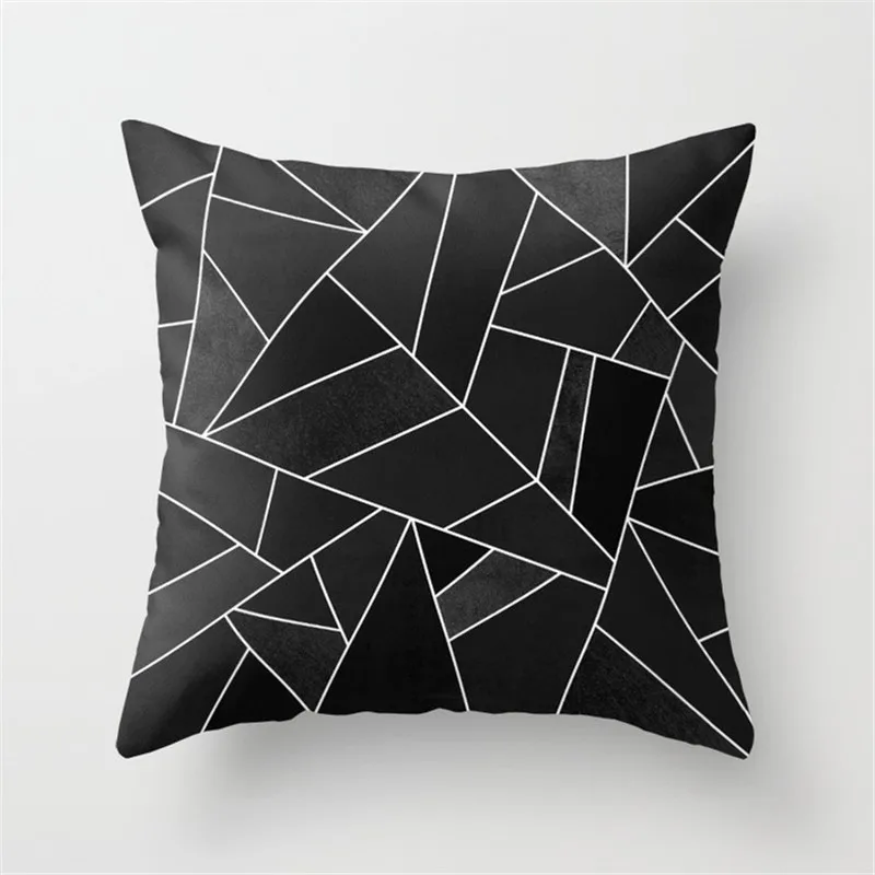 Deep Color Geometric Cushion Cover Blue And Black Printed Pillow Covers Decorative Pillowcases Cushions Home Decoration Maison Deep Color Geometric Cushion Cover Blue And Black Printed Pillow Covers Decorative Pillowcases Cushions Home Decoration Maison