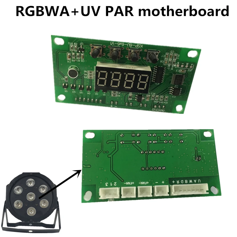 RGBWA + UV LED PAR материнская плата DC24V аксессуары для освещения сцены | Лампы и